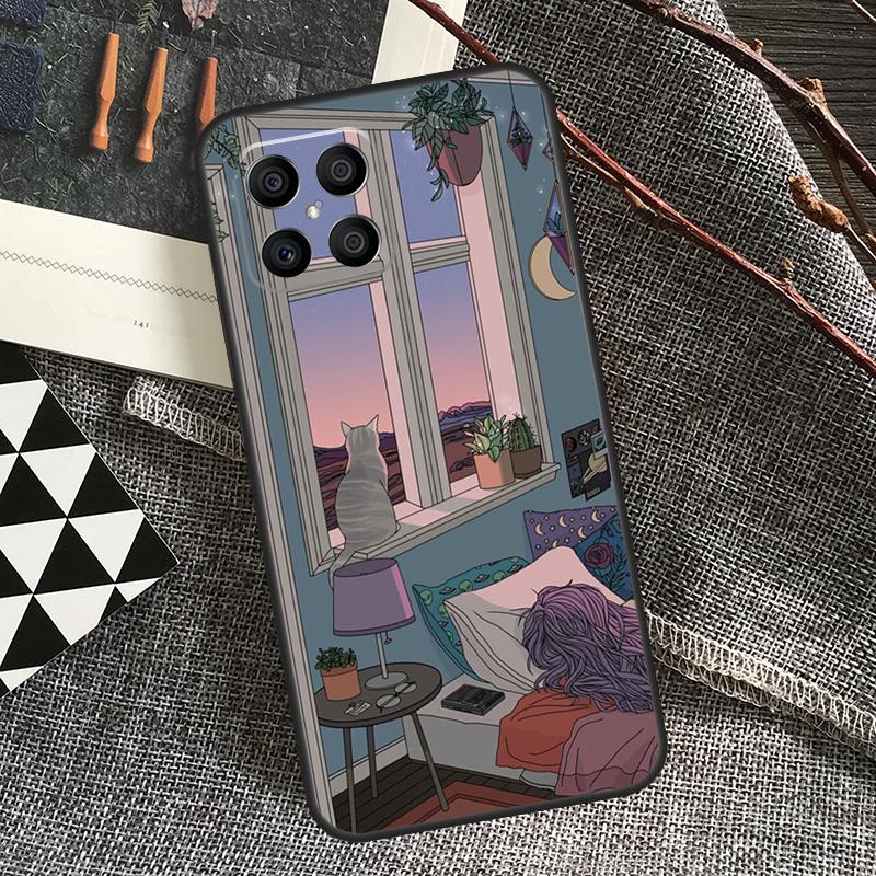 Cartoon Cute Cats For Honor Magic 6 Pro Magic 5 Lite 50 70 90 Lite X6 X7 X8 X9 X6a X7a X8a X9a X8b X9b Case