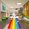 Colorful Rainbow Decorative Stickers Children's Room Kindergartens Playgrounds Entrance Atmosphere Flooring Ugly Covering Poster
