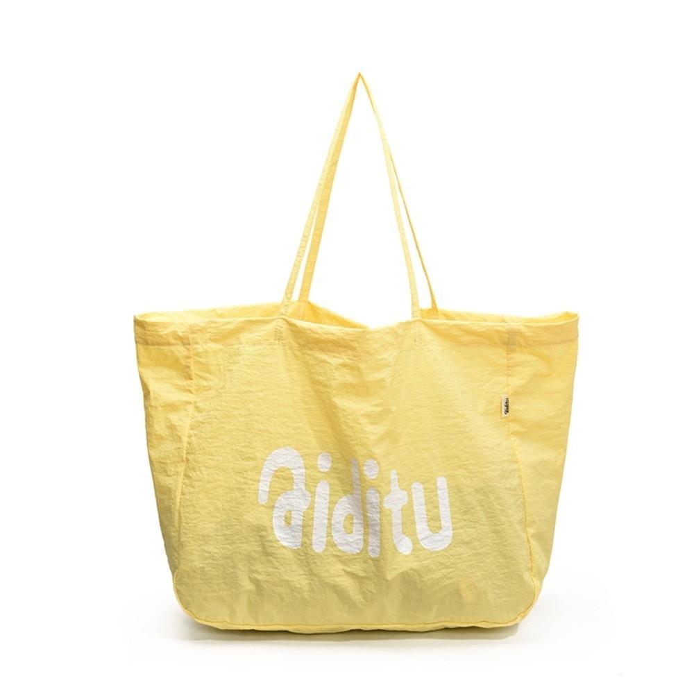 

High Capacity Oversize Tote Bag Commuting Women s Handbag Simple Letter Shoulder Bag Shopping жёлтый