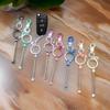 60Pcs Keychain Set with Beadable Metal Blanks Resealable Pouches and Thank You Cards for Crafting Keyrings Jewelry