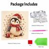 Creative DIY Framed Pearl Art Kit with Christmas Penguin Pattern Sparkling Bead Canvas Ready To Display Relaxing Gift for Adults Keepsake Deco