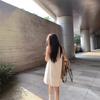 Simple white V-neck sleeveless vest dress women's clothing summer loose and thin A-shaped skirt age-reducing small short skirt