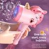 Cartoon Unicorn Bubble Machine Electric Bubble Gun Handheld Bubble Maker Wand With Lights Automatic Soap Blower Outdoor Toy