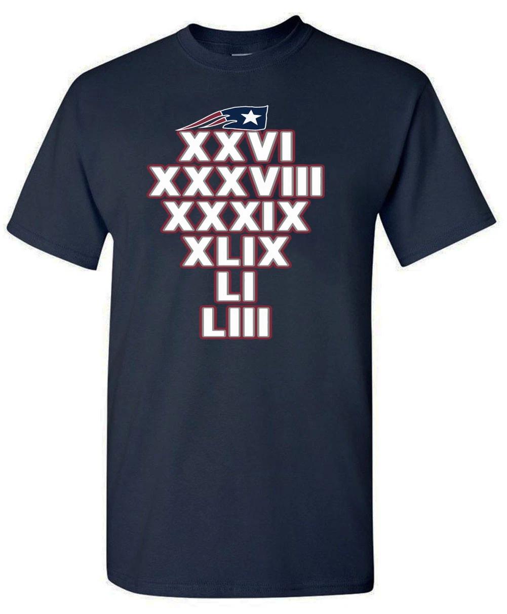 Tom Brady New England Patriots 6 Super Bowls Champions T-Shirt XL