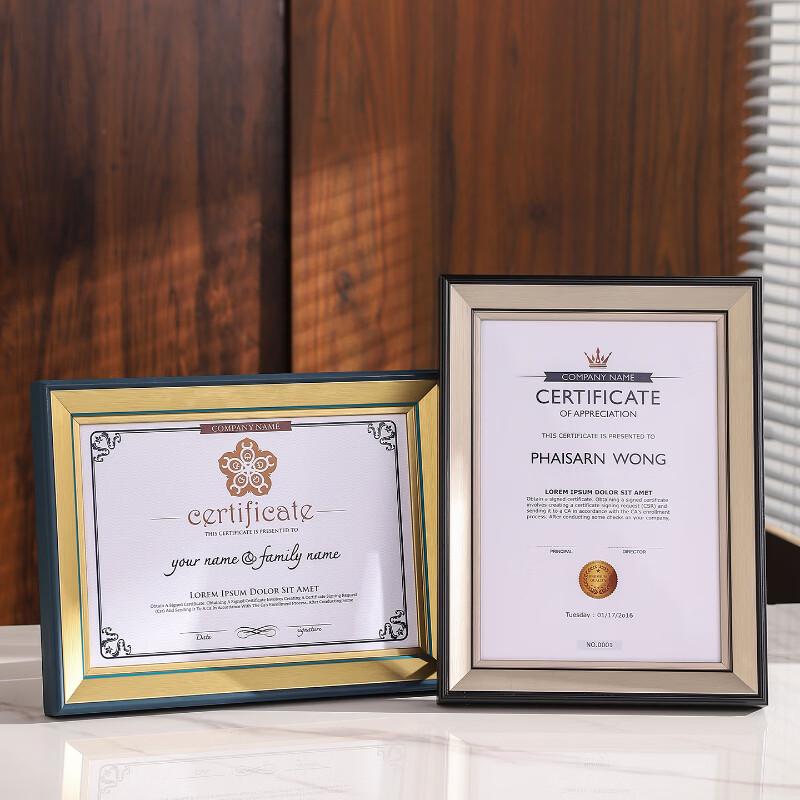 

Двусторонний сертификат и фоторамка формата A3