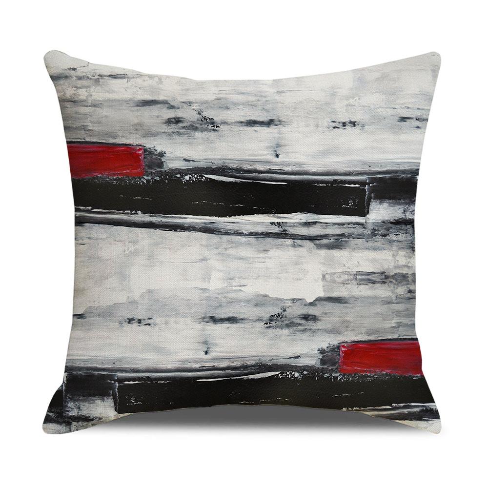 Nordic Linen Cushion Abstract Bedside Backrest Pillow Cover Household Products Cushion Cover Cushion Cover