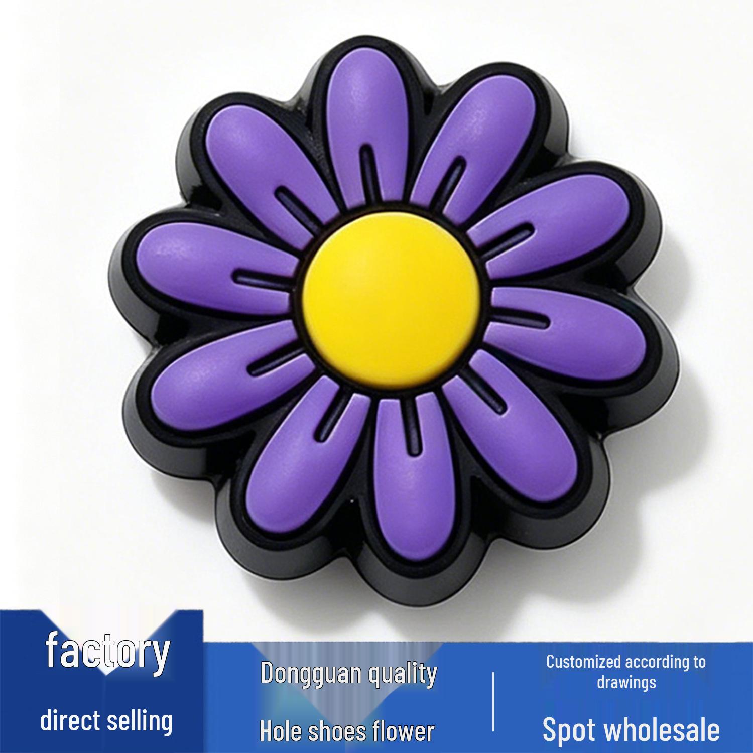 New Cute Flower PVC Shoe Charms for Crocs - Versatile and Stylish Decorations