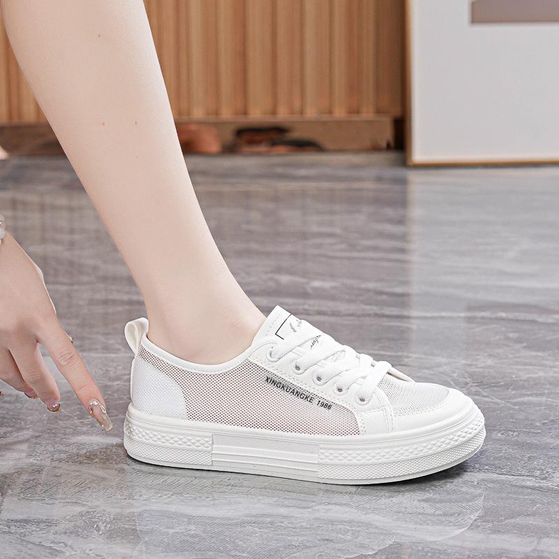 Spring and summer new ins breathable mesh shoes light leisure sports running 35 белый