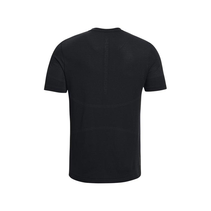 Under Armour Rush Training Sport Fitness Laufen Schnelltrocknend Rundhals Pullover Kurzarm T-Shirt Herren Tops Schwarz 1376781-001