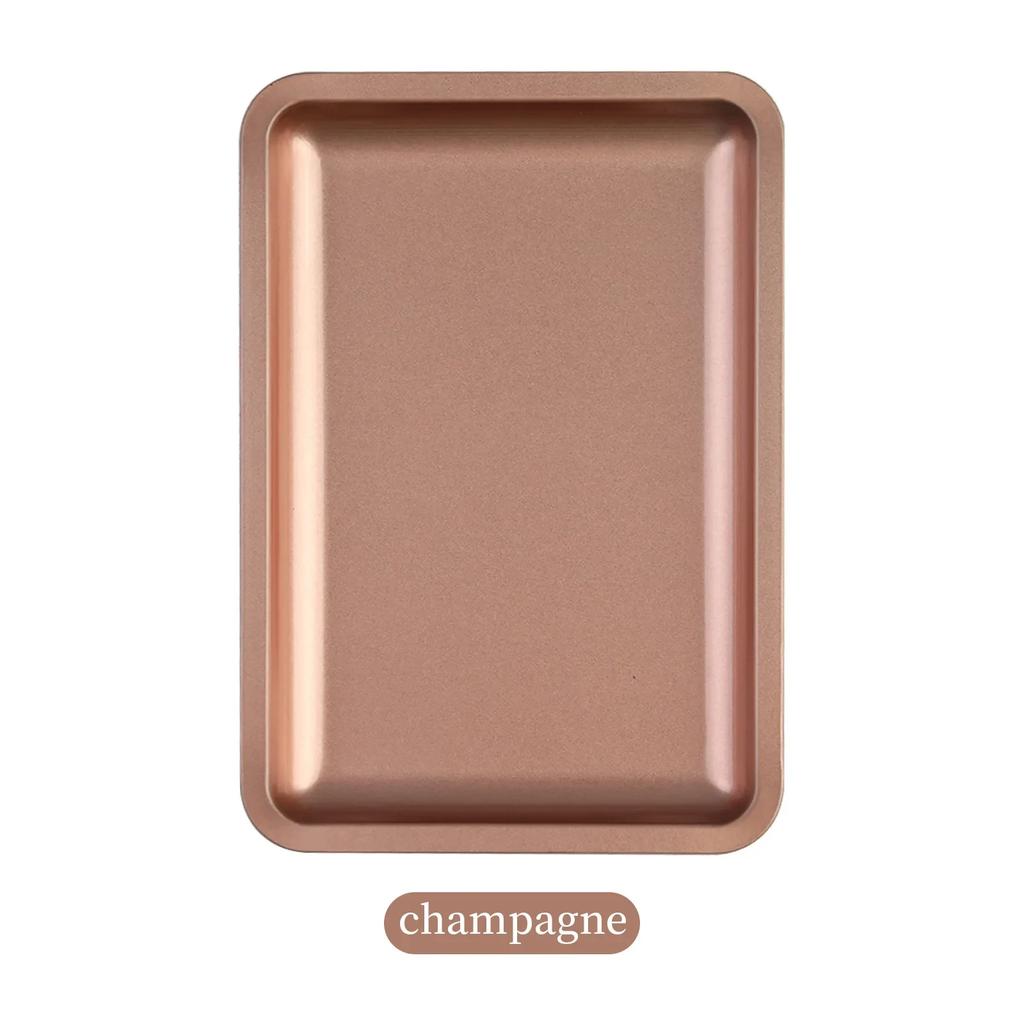 1PC Square Stainless Steel Cosmetic Storage Tray Nail Art Manicure Plate Tweezers Clippers Pens Container False Nails Dish Tools
