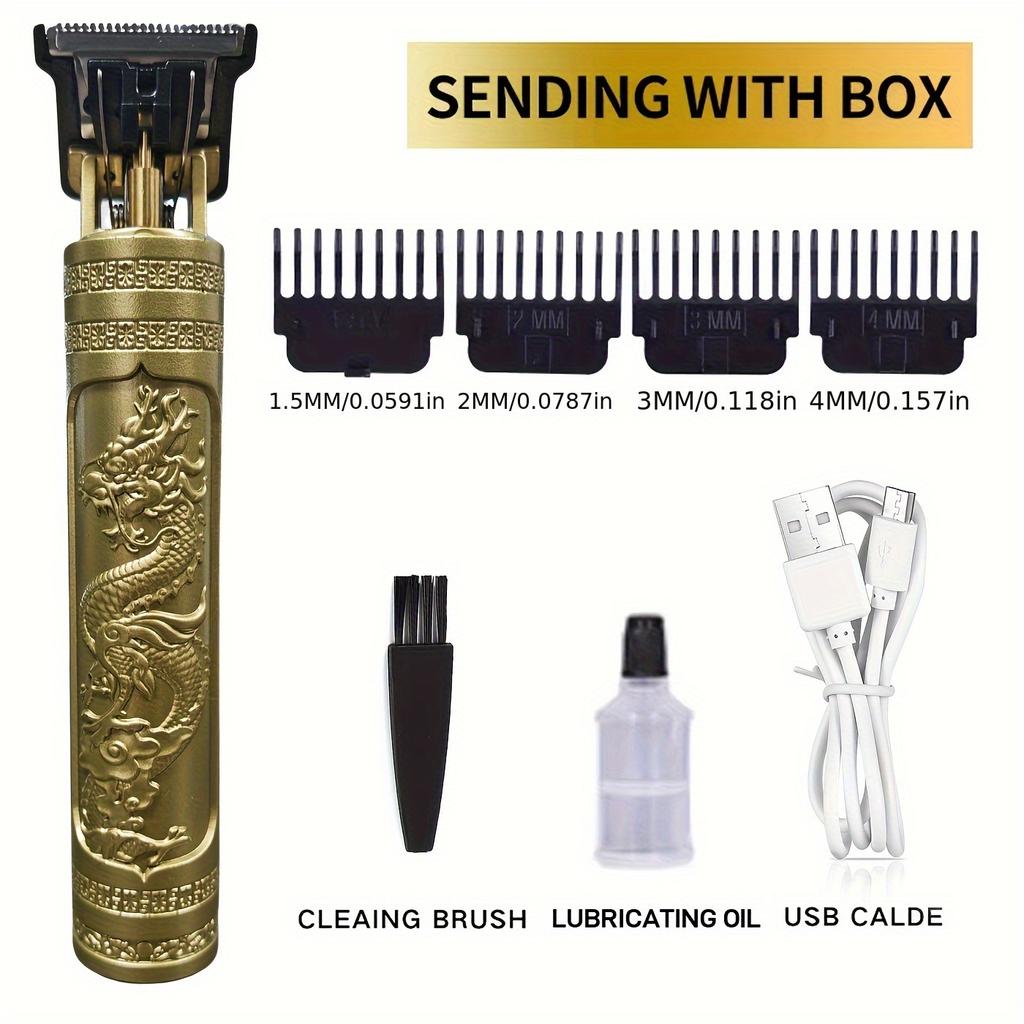 Rechargeable T9 Hair Clipper with Titanium Alloy Blade, Brushless Motor, Washable, Quiet Operation, Suitable for General Use and Pets