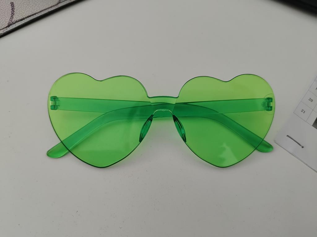 Colorful Candy Style Heart-Shaped Fashionable Glasses - Multiple Colors Available for Holiday Costume Eye Wear