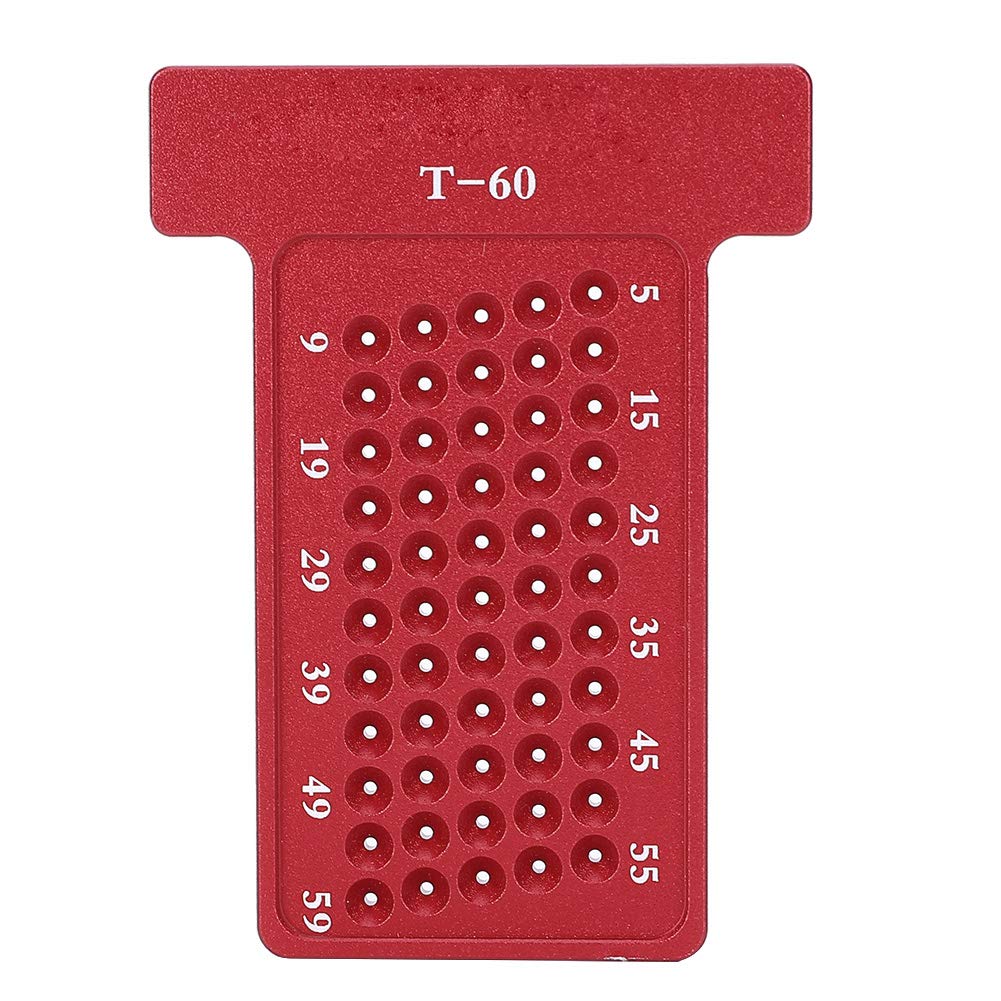 

Aluminum T-square, Ruler, Right-Angle Gauge, High-Precision Marking Tool for DIY Woodworking, Rust-Resistant Anodized, Red
