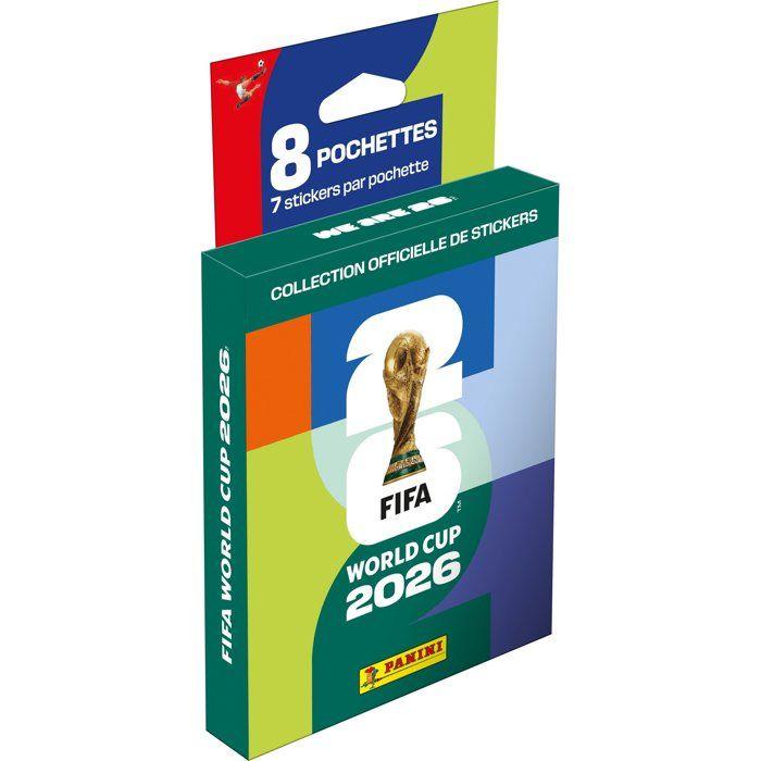 Blister - PANINI - COUPE DU MONDE DE LA FIFA 26TM - 8 pochettes de 7 stickers