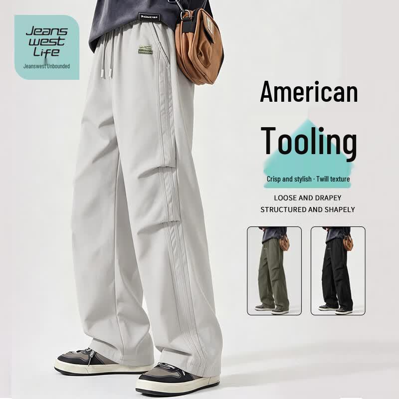 Jeanswest Men's Outdoor Loose Straight Cargo Pants