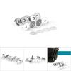 50Pcs Metal Magnetic Snaps Fastener Round Button Buckle Clothes Accessories(bright White)