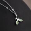 Ladies' Leaf Necklace, Simple and Tender Bud Leaf Design, Sweater Chain and Bone Chain Dual-use, Gift for Couples and Girlfriends