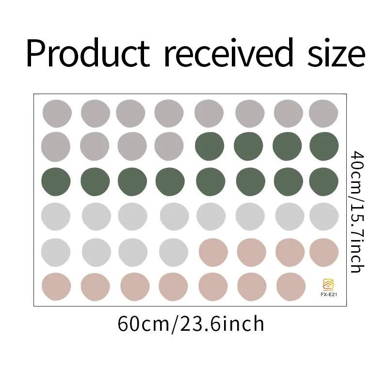 1Pc DIY Mixed Morandi Color Dots Wall Stickers Home Decor Nordic Style Vinyl Art Decals Living Room Kids Bedroom Decoration