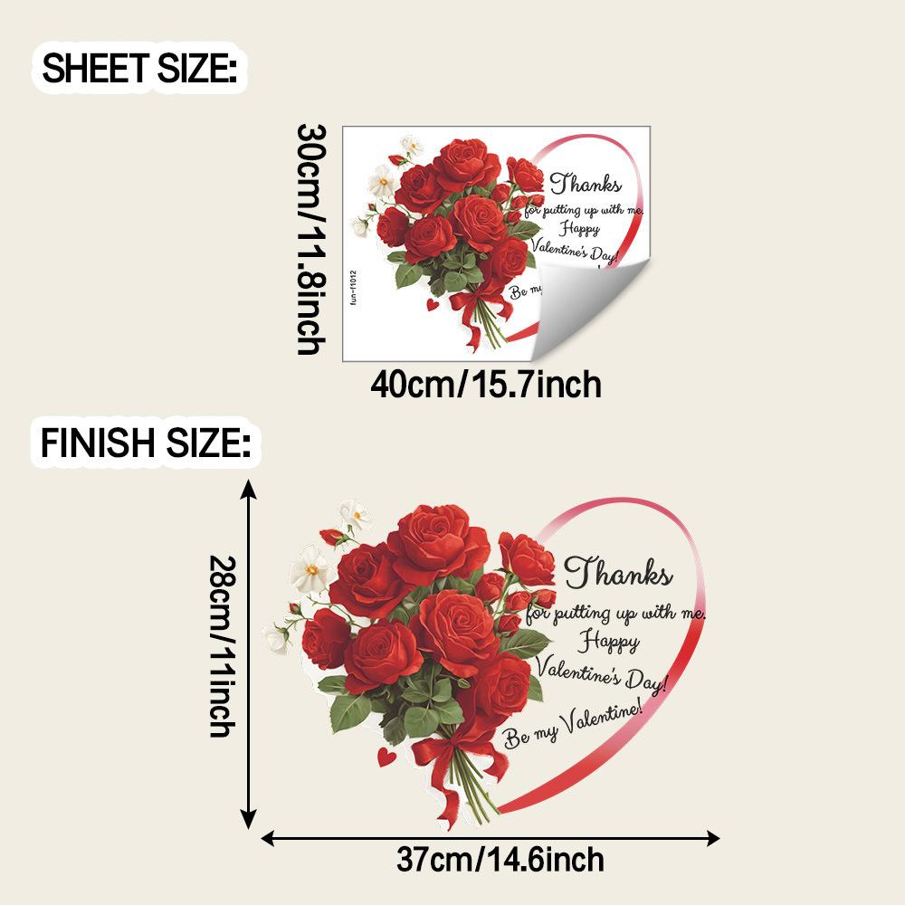 

Романтические наклейки с розами и английскими слоганами для украшения стен спальни и гостиной