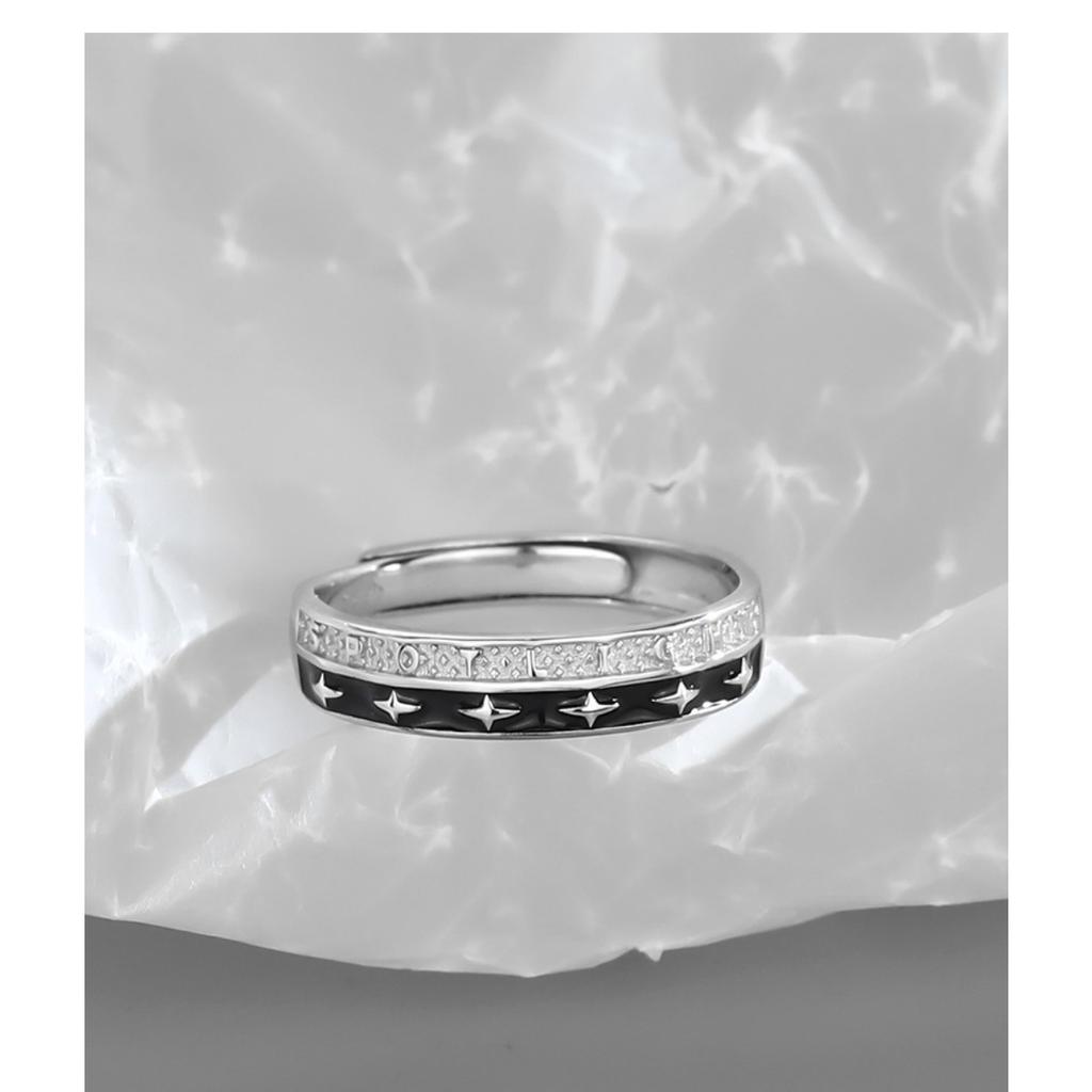 Adjustable Starlight Ring, Stainless Steel Punk Jewelry for Men, Comfort Fit Daily Wear Gift Idea