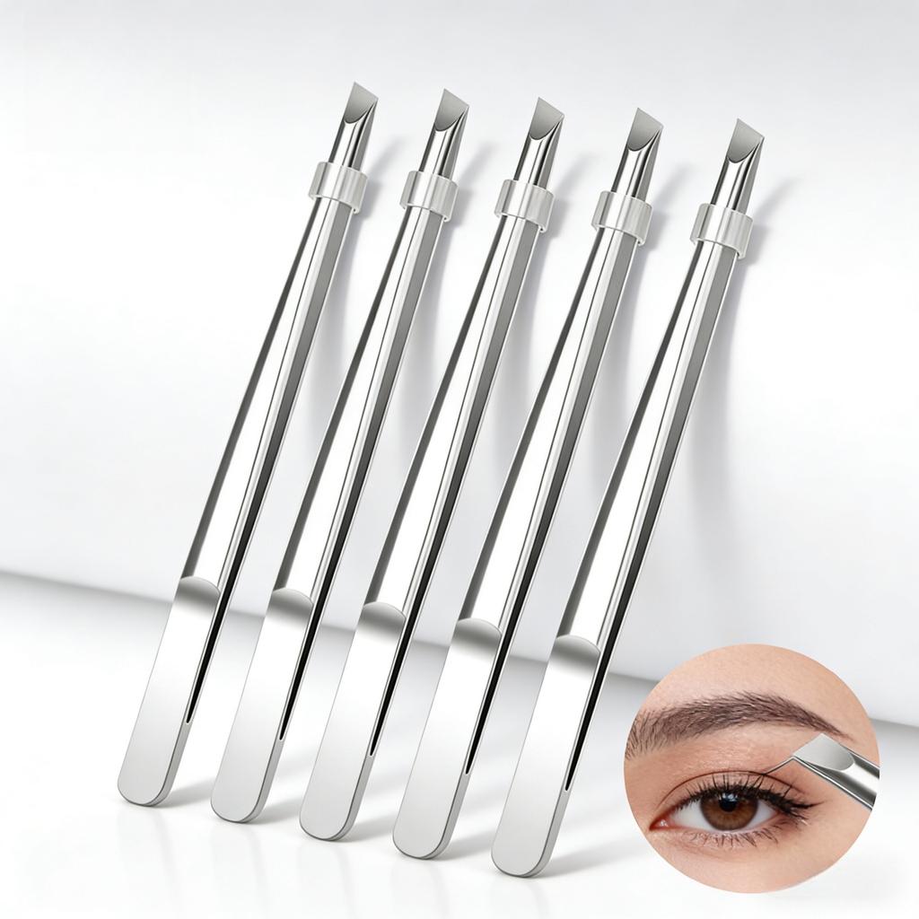 1/2/4Pcs Professional Precision Stainless Steel Tweezers for Eyebrow Shaping & Beard Grooming, Must-Have Unisex Beauty Tool