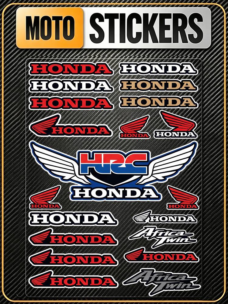 AAAHM1 FOR HONDA RACING Long Lasting Waterproof Reflective Sticker Scratch Conceal Fit Motorcycle Car Helmet Fridge Water Cup Decals