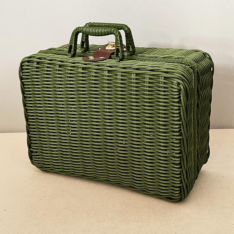 Handmade Retro Wicker Handbag: Bamboo Basket Weaving Gift for Birthdays, Weddings, and Bridesmaids