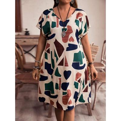 Άνοιξη και Καλοκαίρι Διασυνοριακή Ευρώπη και Αμερική Νέο Μεγάλο Γυναικείο Μόδα Φόρεμα Πουκάμισο με V Λαιμόκοψη Μεγάλο Μέγεθος