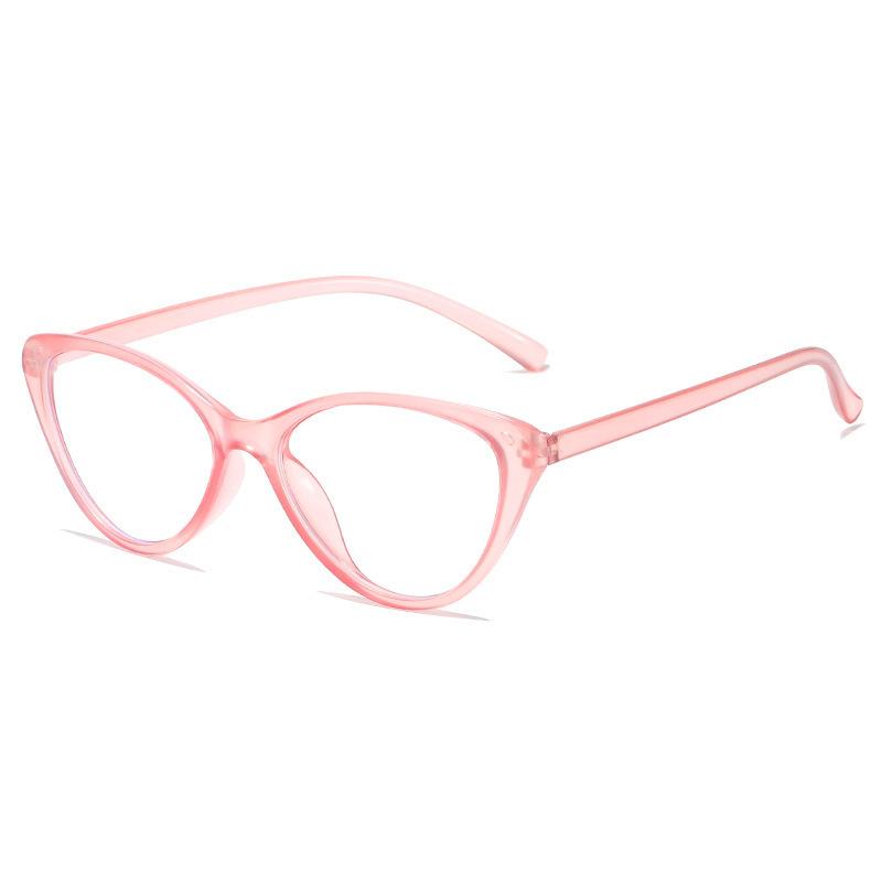 Retro Cat Eye Sunglasses Women'S Polygonal Frame Plain Glasses Men'S Brown Sunglasses Frame Glasses