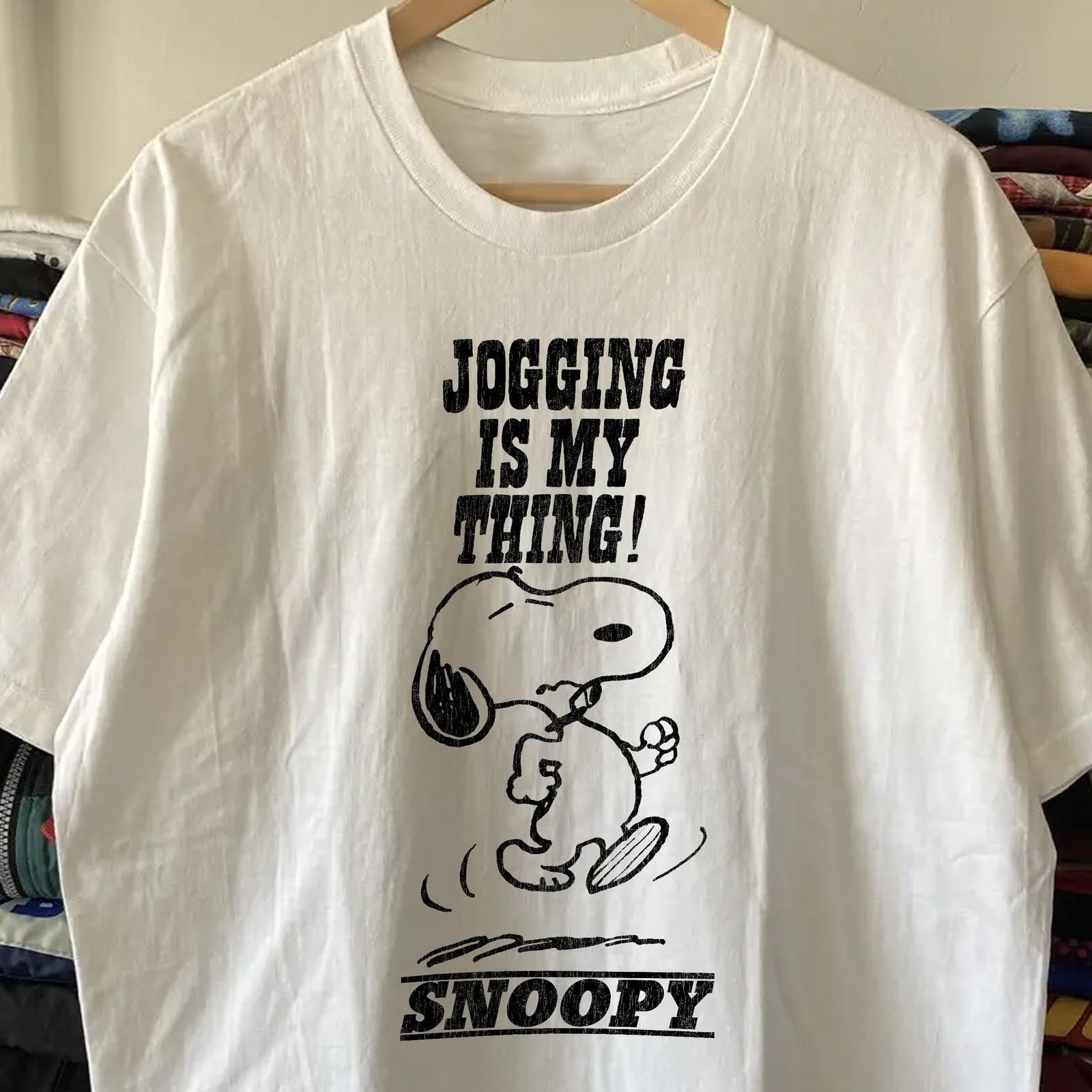 60s 60S Snoopy Jogging Is My Thing Promo T-Shirt White XXL L