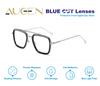 AUGEN By Visions India Unisex Spectacles With Blue Cut Lenses Which Protects Eyes From Blue Light From Computer, Moble, Tablets, Laptop (Zero Pow