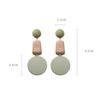 Women Sweet Temperament Geometric Irregular Cube Buttons Long Style Earrings