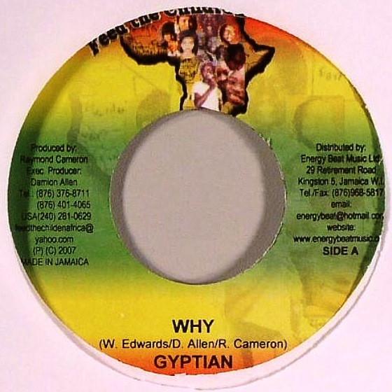 

7-дюймовая пластинка GYPTIAN / SPANNER BANNER - Почему/Мы любим жизнь НИКАКОЙ Накормить детей 2007 Ямайка Регги, Ска и Даб Б/У