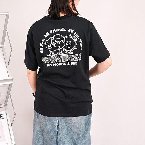 Converse Earth Moon Sun Short Sleeve T-shirt Asia Sizing 'Black' Men's 10025277-A01