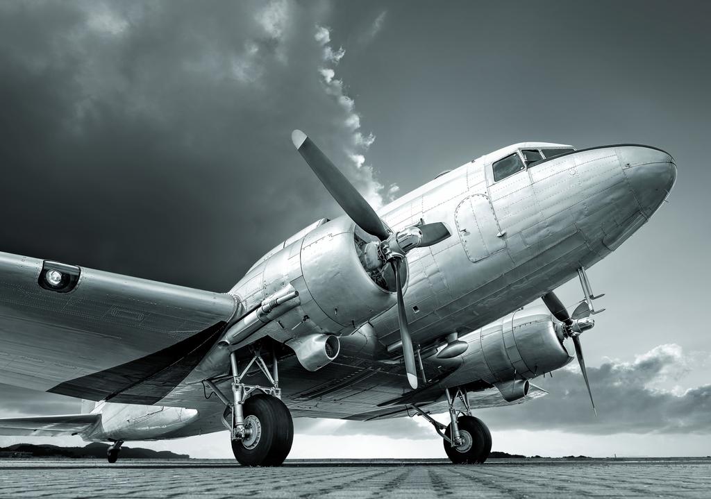 Photomural Propeller Airplane Self-Adhesive Mural 90x60