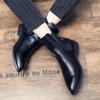 English Chelsea Boots Autumn Winter Martin Short Boots Hairstylist Pointed Boots High Top Leather Shoes