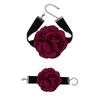 Elegant Collar Exaggerated Flower Bracelet Necklace Flocking Cloth Rose Florals Clavicle Chain Jewelry Accesssories
