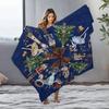 Navy Blue Christmas Fleece Blanket with Giant Plaid Bow, Nutcracker Ballet Dancer Pattern, Festive Throw for Holiday Decor