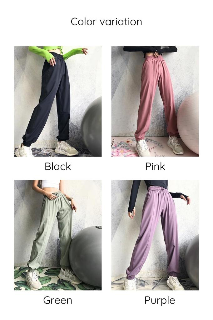 VEROMAN Jogger Yoga Loose Size Women's Pants, Pants, Sportswear, Fit, Ppi-pag020 (Purple, S)