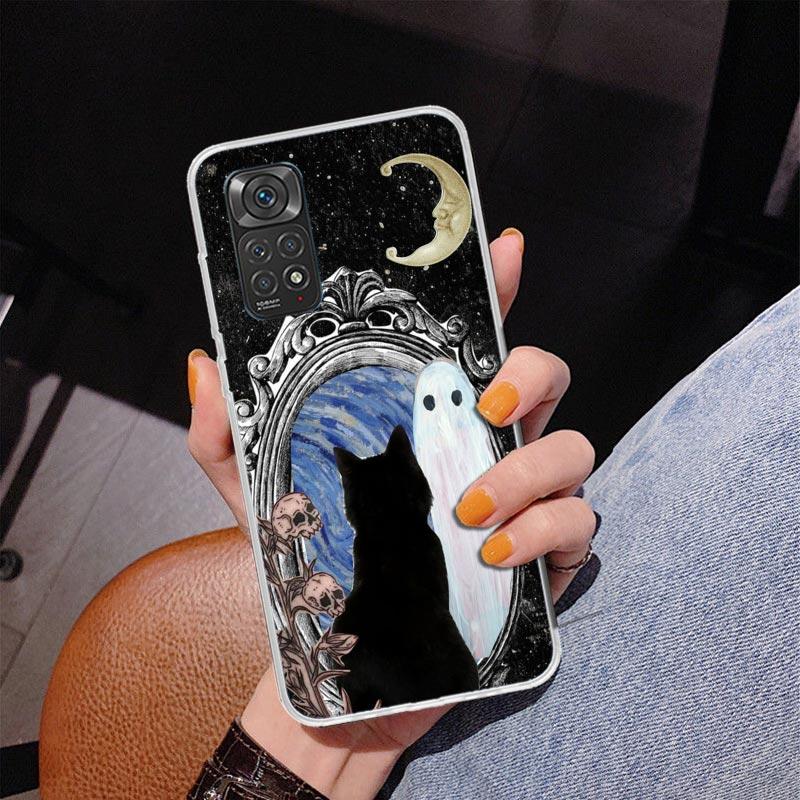Witch And Cat Colorful Cute Phone Case For Xiaomi Redmi Note 15 14 13 12S 12 11 Pro Plus 14S 11S 11E 10 10S 11T 5G Personalized