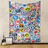 Football Club Logos Collage Tapestry Patterned tapestry home decor, suitable for bedroom and living room, gift
