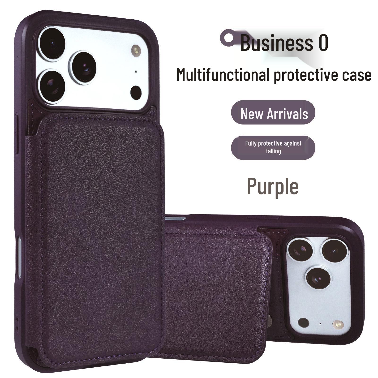 

iPhone 17 Pro Max Magnetic Leather Case with Card Slot and Drop Protection iPhone 17 Pro