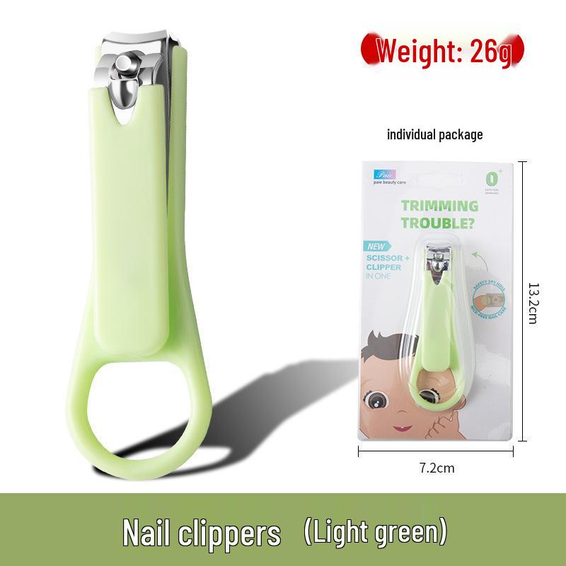 Child-Safe Anti-Pinch Baby Nail Clipper Set - Anti-Splash, Cute Design, Portable for Kids and Students