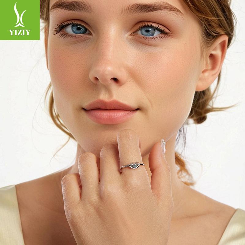 925 Sterling Silver Symphony Shell Open Ring Fashion Ocean Wind Ring Women'S Niche Premium Light Luxury