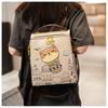 2026 New Premium Sense PU Women's Backpacks Versatile Casual Simple Large Capacity Lady Single Shoulder Bag Cute Cartoon Bear Outdoor Travel Rucksacks