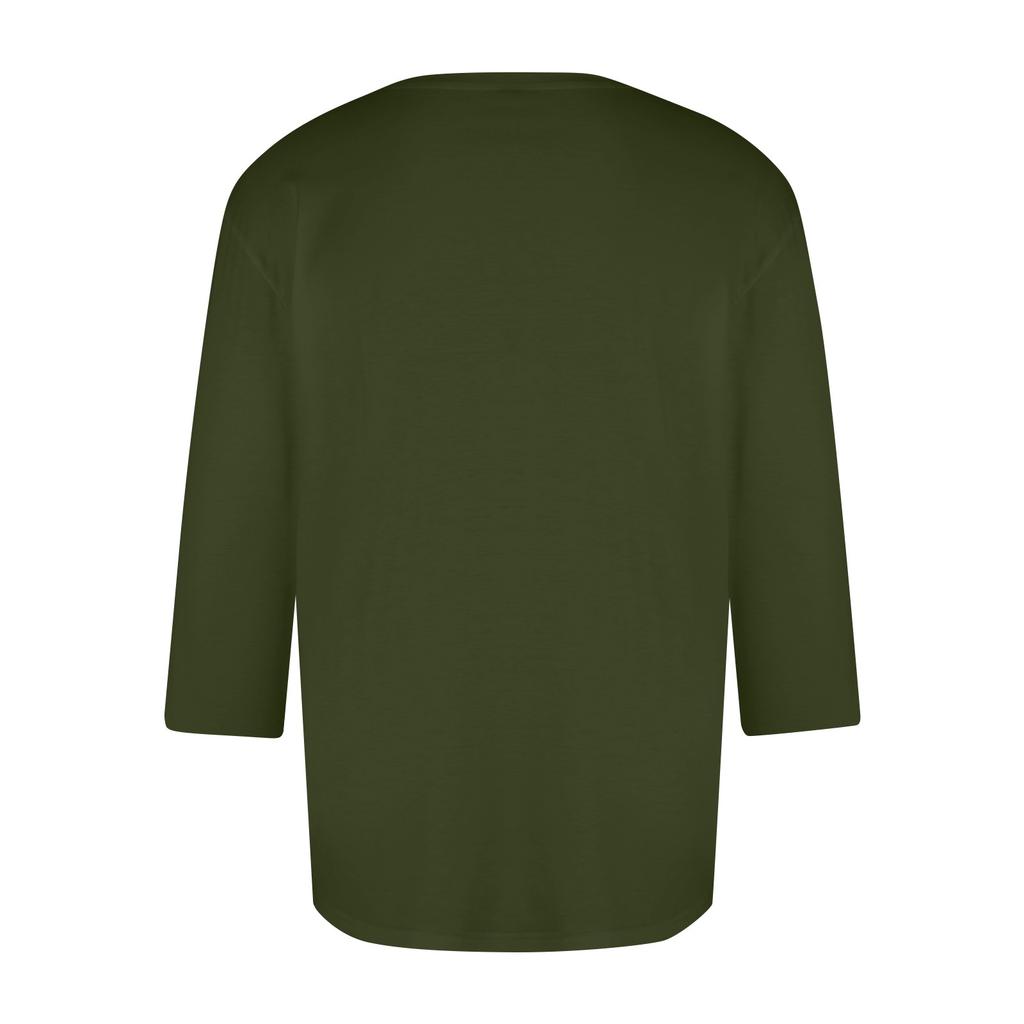 Men's fashionable casual round-neck three-quarter sleeve top T-shirt