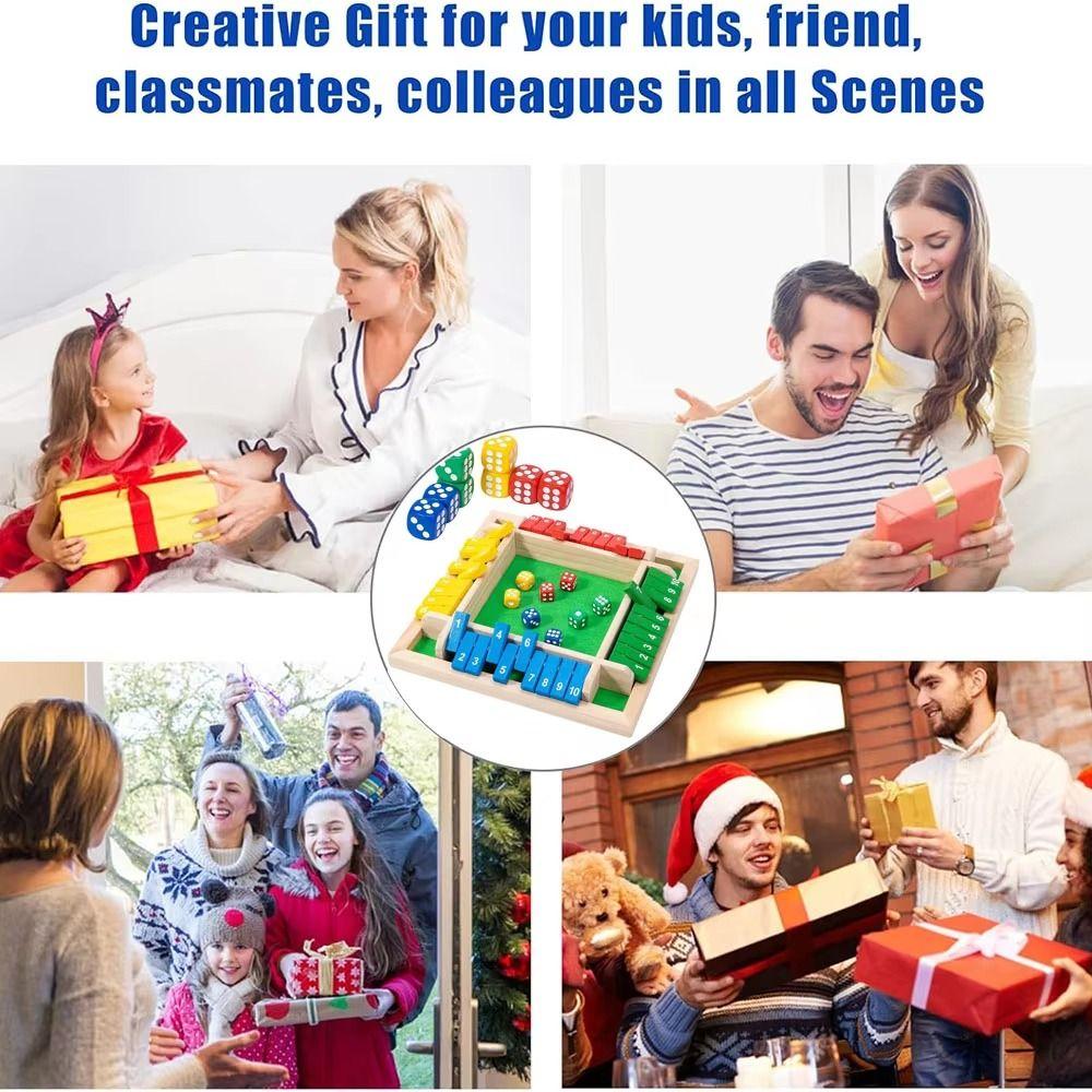 Educational Toys Wooden Number Game Developing Intelligent Four-Sided Flip Card Game  Parent-Child