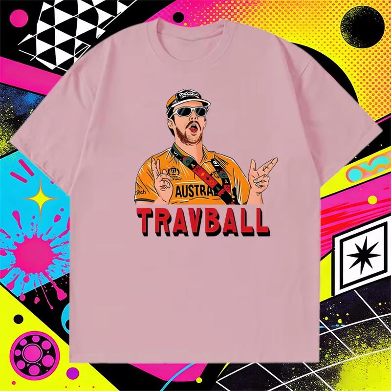 High Quality TravBall Travis Head Print Oversized Short Sleeve Tshirts Men Women Cricketer Graphics Pure Cotton Tops Unisex
