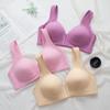 Front Buckle Underwear Without Steel Ring Women's Sexy Thin Gather Collect Auxiliary Milk Anti-sagging Solid Color Sweet Bra Lightweight Breathable