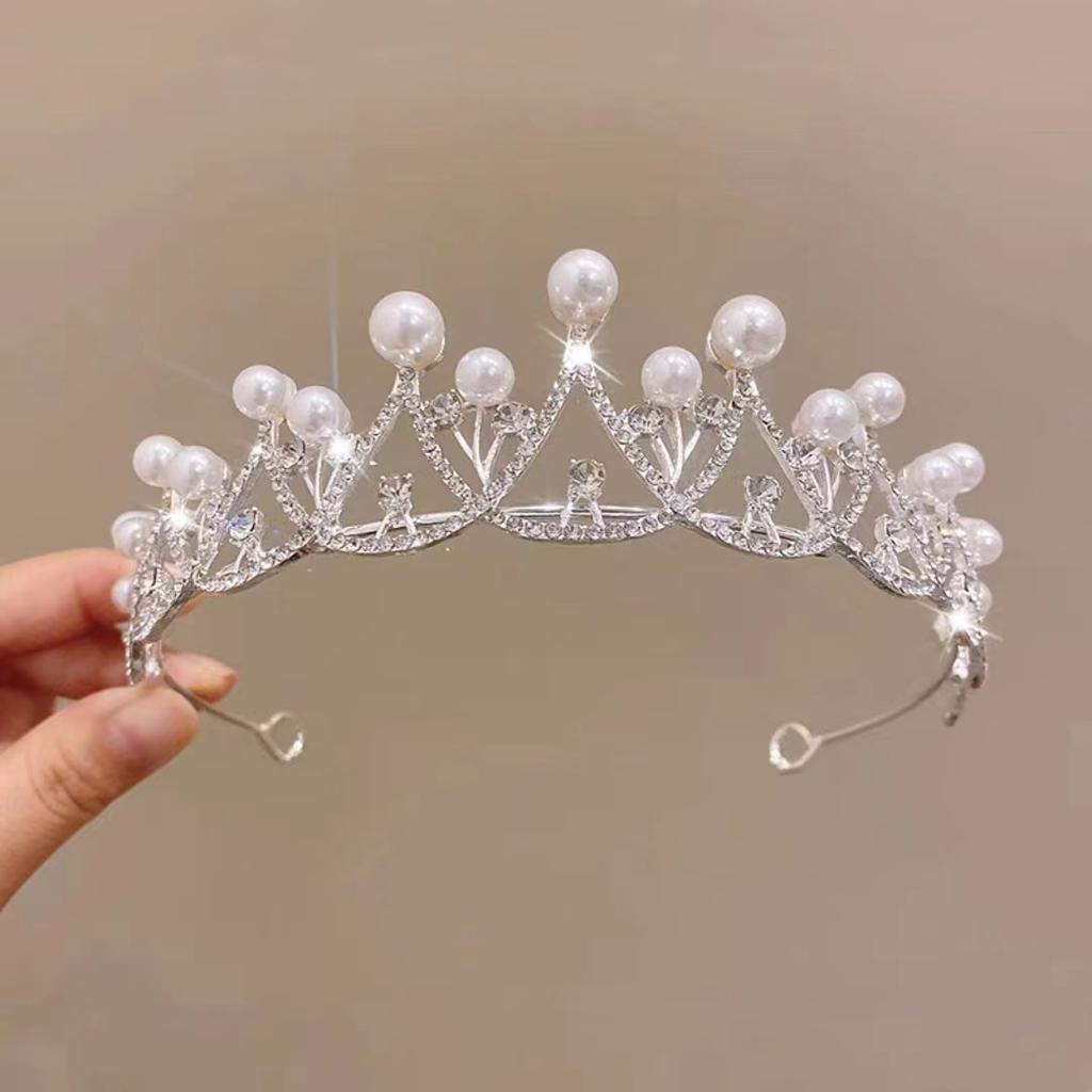 Birthday Crown Headwear Princess High-End Crown Girls Hairpin Headband Children Little Girl Headband Bridal Hair Accessories